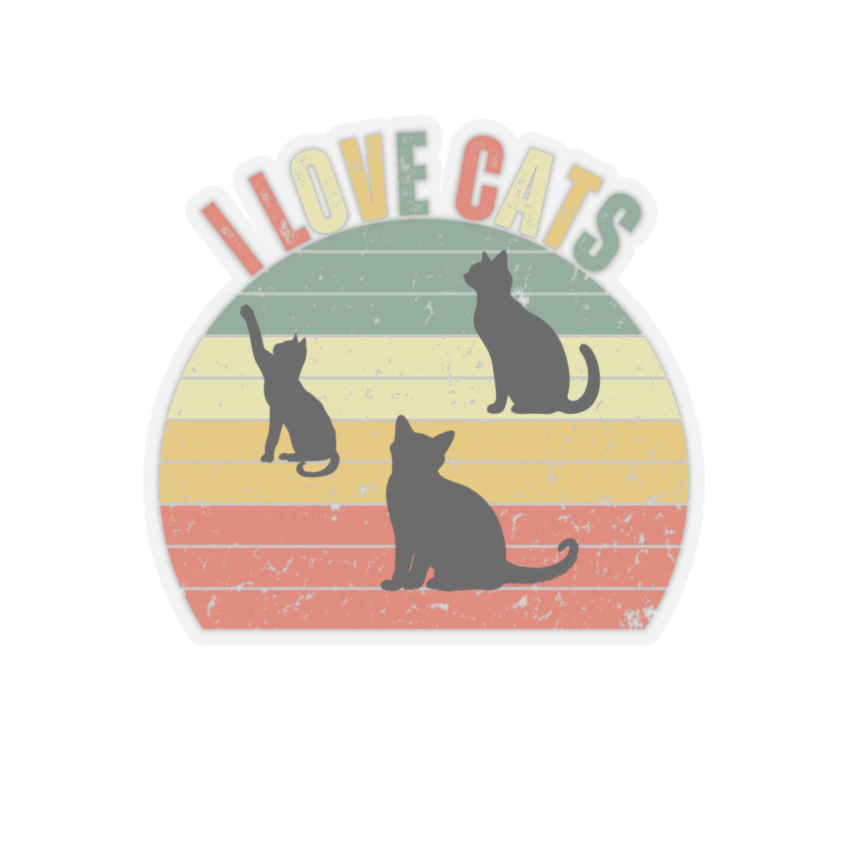 I Love Cats - Sticker