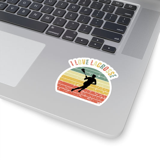 I Love Lacrosse Womens - Sticker