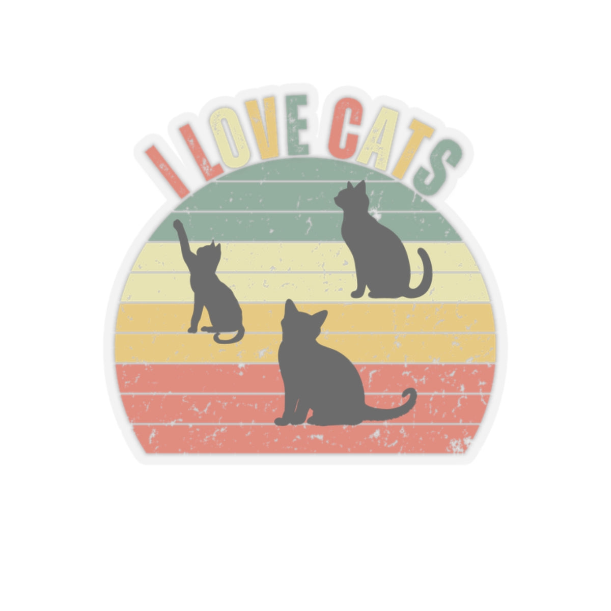I Love Cats - Sticker