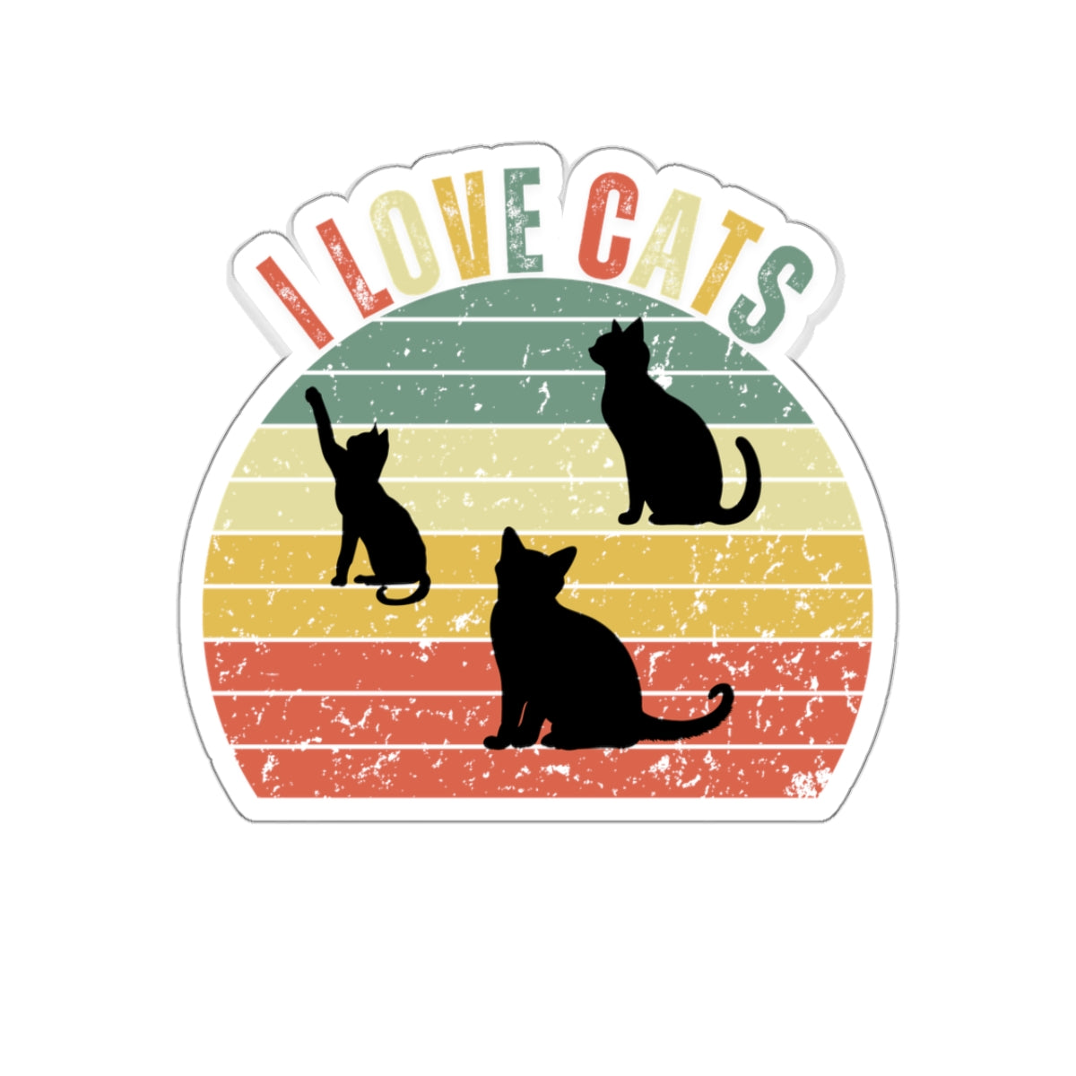 I Love Cats - Sticker